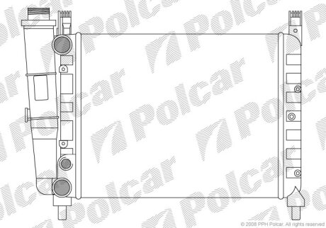 Радиатор охлаждения двигателя Polcar 301608-5