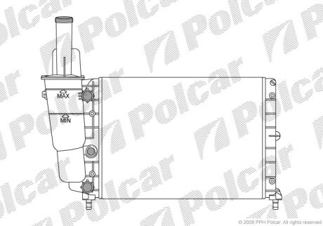 Радиатор охлаждения двигателя Polcar 301708-1