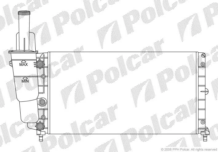Радиатор охлаждения двигателя Polcar 301708A3 (фото 1)