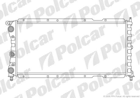 Радиатор охлаждения двигателя Polcar 301708A5