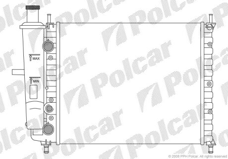 Радиатор охлаждения двигателя Polcar 301808-1