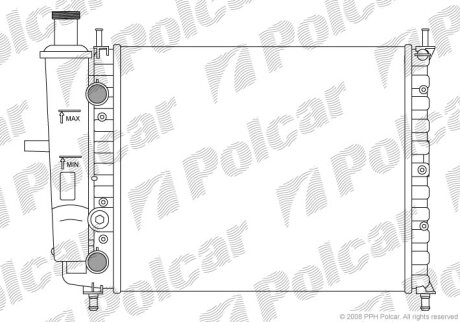 Радиатор охлаждения двигателя Polcar 301808-5