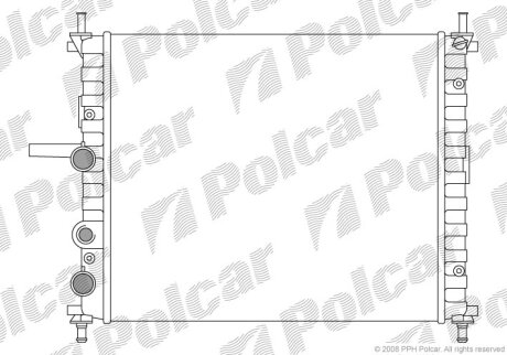 Радиатор охлаждения двигателя Polcar 301808-9