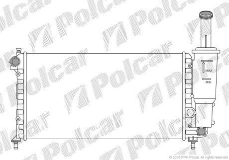 Радиатор охлаждения двигателя Polcar 3022086