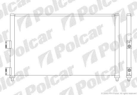 Конденсер, радиатор кондиционера Polcar 3023K8C3