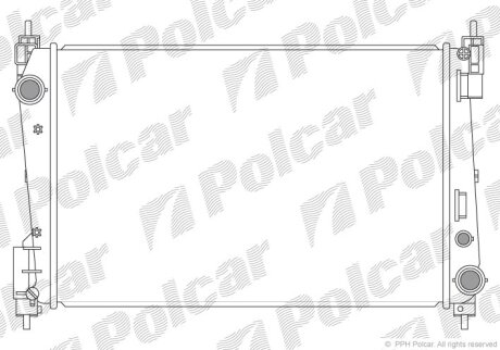 Радиатор охлаждения двигателя Polcar 302408-1