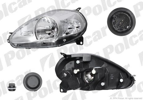 Фара основная левая и правая, комплект Polcar 3024096E