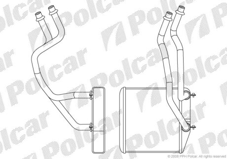 Радиатор отопителя Polcar 3024N81X