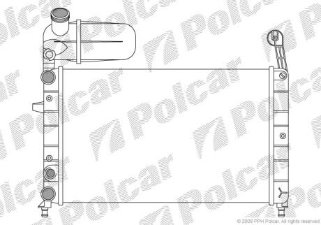 Радиатор охлаждения двигателя Polcar 302608-1