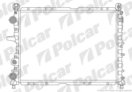 Радиатор охлаждения двигателя Polcar 302608A5