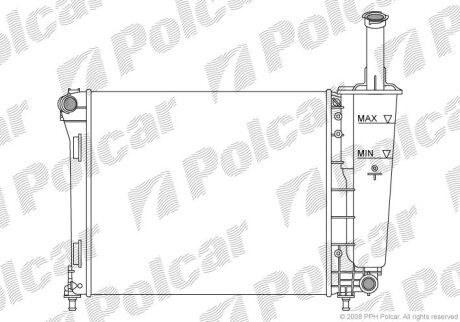 Радиатор охлаждения двигателя Polcar 3035081X