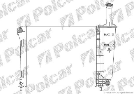 Радиатор охлаждения двигателя Polcar 303508A1