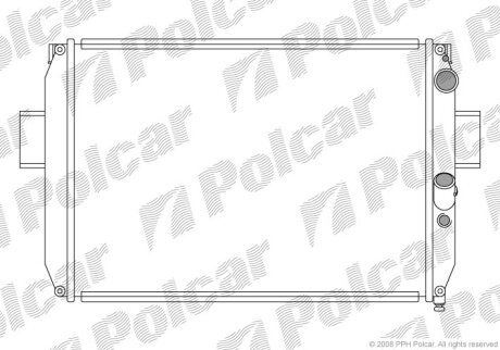 Радиатор охлаждения двигателя Polcar 305008A6