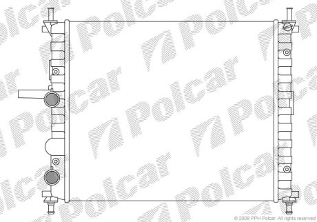 Радиатор охлаждения двигателя Polcar 306508-2