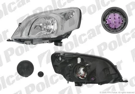 Фара основная левая Polcar 308509-E