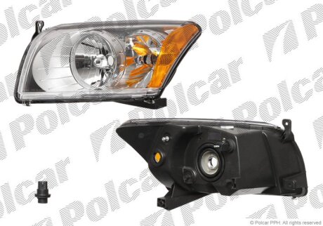 Фара основная левая и правая, комплект Polcar 313009-1