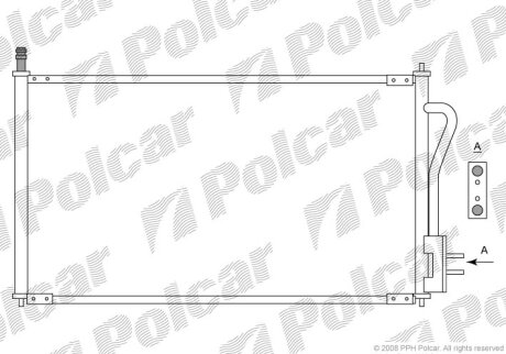 Радиатор кондиционера (Конденсатор) Polcar 3201K8C1