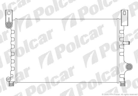 Радиатор охлаждения двигателя Polcar 320908-2