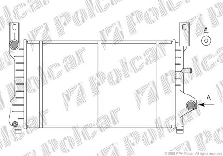 Радиатор охлаждения двигателя Polcar 320908-3