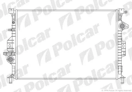 Радиатор охлаждения двигателя Polcar 321908-4