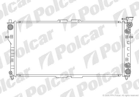 Радиатор охлаждения двигателя Polcar 322508-2