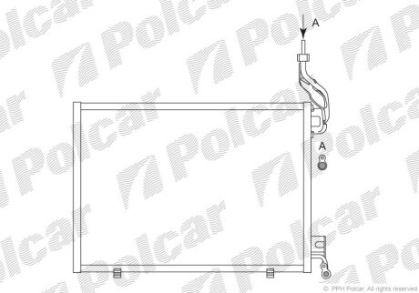 Радиатор кондиционера (Конденсатор) Polcar 3238K82X