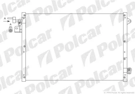 Радиатор кондиционера (Конденсатор) Polcar 3253K8C1