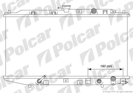 Радиатор охлаждения двигателя Polcar 380508-1