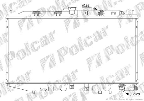Радиатор охлаждения двигателя Polcar 380508-3