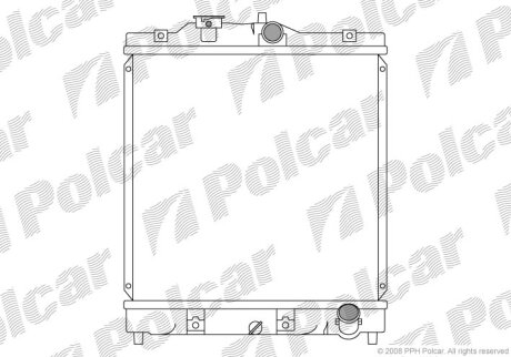 Радиатор охлаждения двигателя Polcar 380708-1