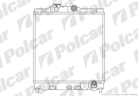 Радиатор охлаждения двигателя Polcar 380708-4