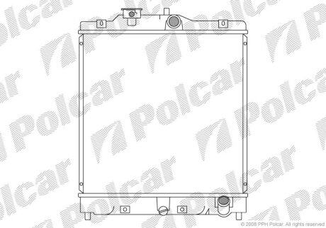 Радиатор охлаждения двигателя Polcar 380708-6