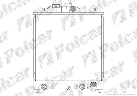 Радиатор охлаждения двигателя Polcar 380708-7