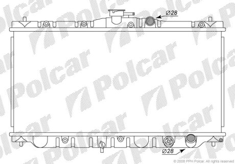 Радиатор охлаждения двигателя Polcar 381608-4