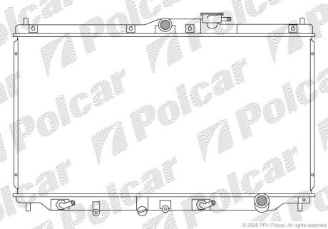Радиатор охлаждения двигателя Polcar 381708-2