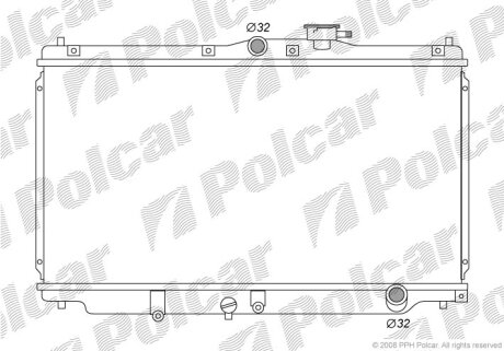 Радиатор охлаждения двигателя Polcar 381708-3