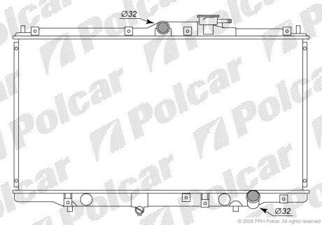 Радиатор охлаждения двигателя Polcar 381808-1