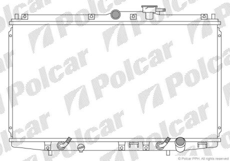 Радиатор охлаждения двигателя Polcar 381808-4