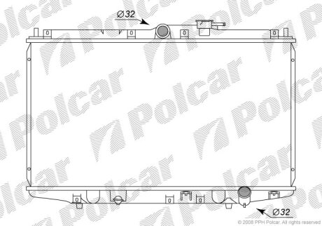 Радиатор охлаждения двигателя Polcar 381808-5