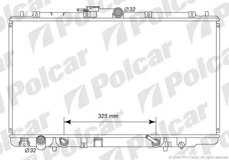 Радиатор охлаждения двигателя Polcar 3818087