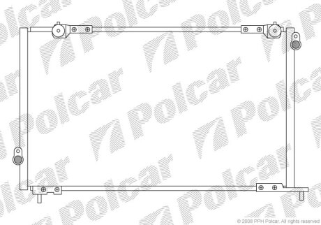 Радиатор кондиционера (Конденсатор) Polcar 3818K8C3