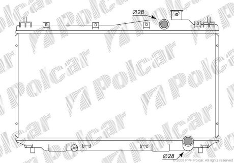 Радиатор охлаждения двигателя Polcar 382508-1