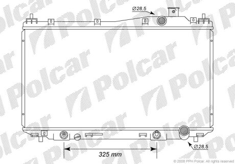 Радиатор охлаждения двигателя Polcar 382508-2
