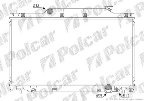 Радиатор охлаждения двигателя Polcar 3825083K