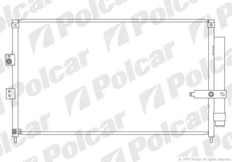 Радиатор кондиционера (Конденсатор) Polcar 3828K81K