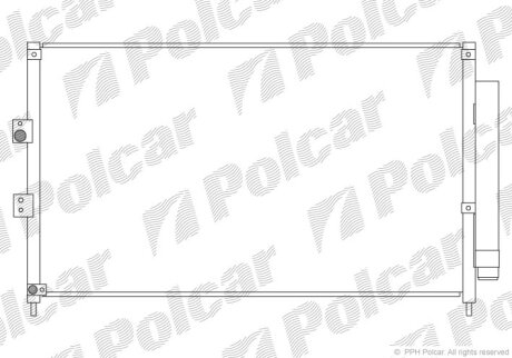 Радиатор кондиционера (Конденсатор) Polcar 3828K82K