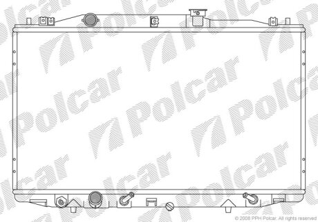 Радиатор охлаждения двигателя Polcar 383308-4
