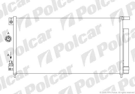 Радиатор кондиционера (Конденсатор) Polcar 3833K8C2