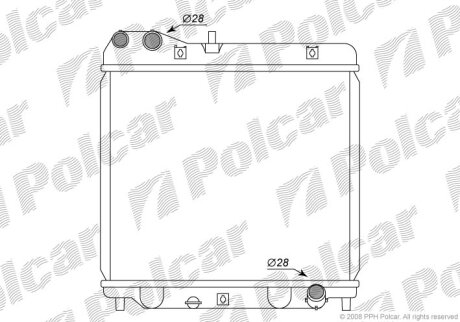 Радиатор охлаждения двигателя Polcar 383508-2