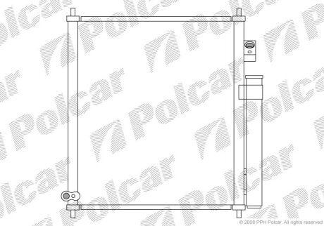 Радиатор кондиционера (Конденсатор) Polcar 3835K8C1